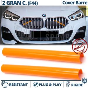 Orange Kühlergrill Zierleisten Rohr Streifen für BMW 2er Gran Coupè F44 | Starre Kühlerschutz Bänder