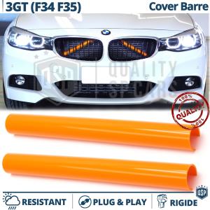 Orange Kühlergrill Zierleisten Rohr Streifen für BMW 3ER GT F34 F35 | Starre Kühlerschutz Bänder
