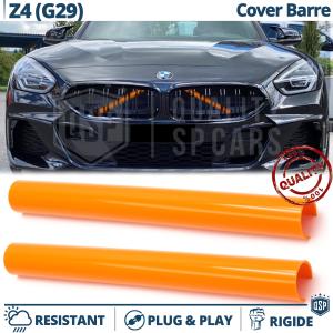 Orange Kühlergrill Zierleisten Rohr Streifen für BMW Z4 G29 | Starre Kühlerschutz Bänder