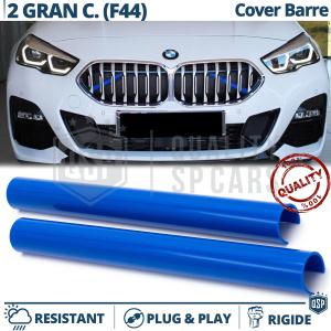 Blaue Kühlergrill Zierleisten Rohr Streifen für BMW 2ER Gran Coupè F44 | Starre Kühlerschutz Bänder