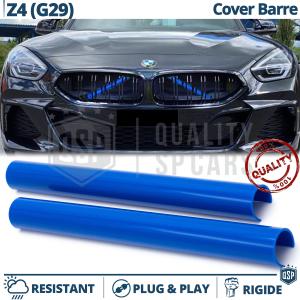 Blue Crash Bar Covers for BMW Z4 G29 Front Grill | Rigid Radiator Protection Bars 