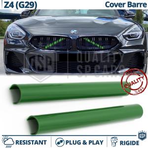 Grüne Kühlergrill Zierleisten Rohr Streifen für BMW Z4 G29 | Starre Kühlerschutz Bänder