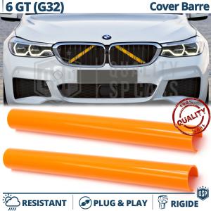 Barras Soporte Rejilla Naranjas para BMW Serie 6 GT G32 | Tiras Rigidas Protección Radiador