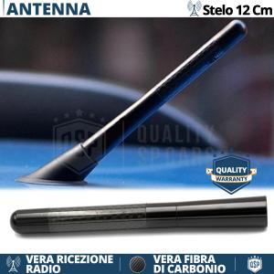 Screw Aerial Antenna 12 CM COMPATIBLE WITH TOYOTAC Carbon Fiber REAL AM-FM-DAB Radio Reception
