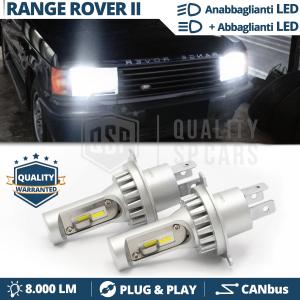 H4 Led Kit for LAND ROVER RANGE ROVER 2 Low + High Beam 6500K 8000LM | Plug & Play CANbus