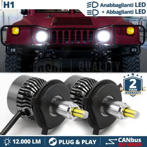 Kit LED Anabbaglianti + Abbaglianti per HUMMER H1 CANbus | 6500K Bianco Ghiaccio 12000LM