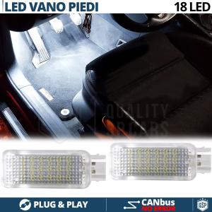 2 Éclairage de Pieds LED pour Audi R8 42 | Lumières avant Plancher BLANC PUR | CANbus ANTI Erreur