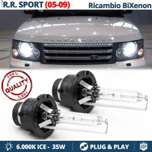2x D2S Bi-Xenon Replacement Bulbs for RANGE ROVER SPORT (05-10) HID 6000K White Ice 35W 