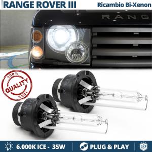 2x D2S Bi-Xenon Replacement Bulbs for RANGE ROVER 3 (02-06) HID 6000K White Ice 35W 