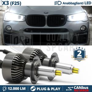 H7 LED Kit für BMW X3 F25 14-17 Abblendlicht | Canbus LED Birnen 6500K 12000LM