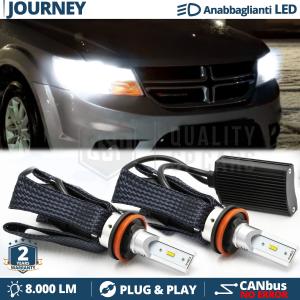 Lampade LED H11 per DODGE JOURNEY Luci Bianche Anabbaglianti CANbus | 6500K 8000LM