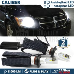 Kit LED H4 para Dodge CALIBER Luces de Cruce + Carretera | Bombillas 6500K CANbus