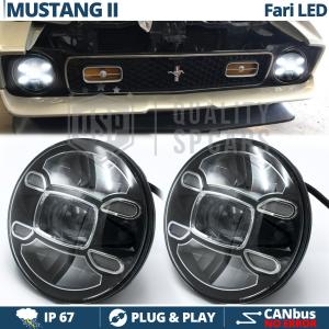 2 Full LED 7" Inches Headlights for FORD MUSTANG 2 6500K Ice White | Parking Lights + Low + High Beam