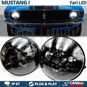 2 Full LED 7" Inches Headlights 6500K for FORD MUSTANG MK1 6500K Ice White | Parking Lights + Low + High Beam