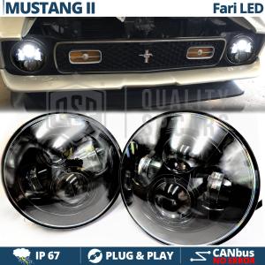 2 Full LED 7" Inches Headlights 6500K for FORD MUSTANG 2 6500K Ice White | Parking Lights + Low + High Beam