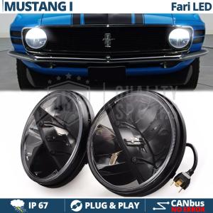 2 Full LED 7" Inches Headlights 6500K for FORD MUSTANG MK1 6500K Ice White | Low + High Beam
