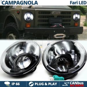 2 Full LED 7" Inches Headlights 6500K for FIAT CAMPAGNOLA 6500K Cool White | DRL, Turn Light, Low High Beam