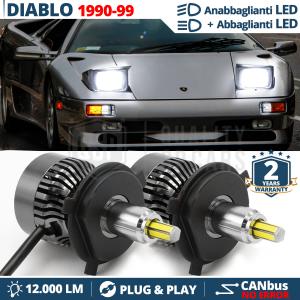 Kit LED Anabbaglianti + Abbaglianti per LAMBORGHINI DIABLO V 90-99 CANbus | 6500K Bianco Ghiaccio 12000LM