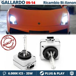 2x Ampoules Bi-Xenon de Rechange pour LAMBORGHINI GALLARDO 09-14 6000K Blanc Pur 35W