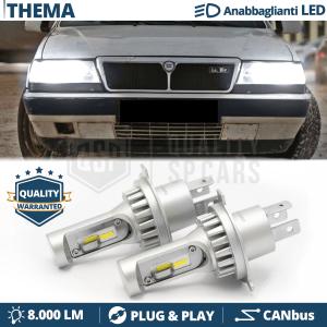 Kit LED H4 Per LANCIA THEMA 1-2 Anabbaglianti + Abbaglianti 6500K 8000LM | Plug & Play CANbus