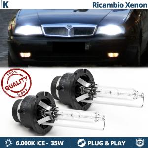 2x D2S Xenon Replacement Bulbs for LANCIA Kappa HID 6.000K White Ice 35W 