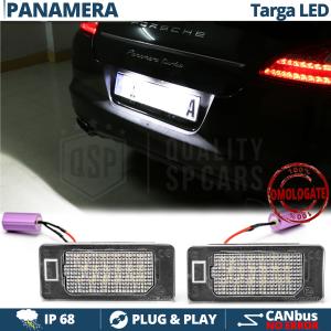 2 License Plate LED for Porsche Panamera, 100% CANbus, 18 LEDS 6.500K White Ice, Plug & Play
