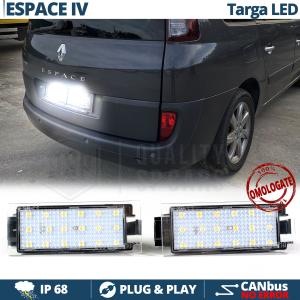 License Plate Light Full LED for Renault Espace 4 18 Leds 6500K Ice White | CANbus Plug & Play
