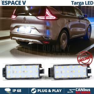 License Plate Light Full LED for Renault Espace 5 18 Leds 6500K Ice White | CANbus Plug & Play