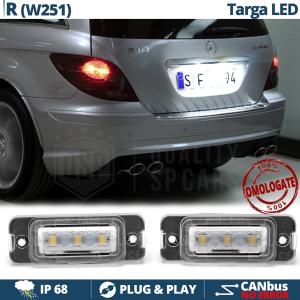 Placchette Luci Targa LED per MERCEDES CLASSE R W251 (05-13) | CANbus Luce BIANCO GHIACCIO | Plug & Play