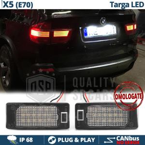 2 Kennzeichenbeleuchtung Led Lampe für BMW X5 (E70), Canbus, 24 LED 6.500K Weißes Eis, Plug & Play 