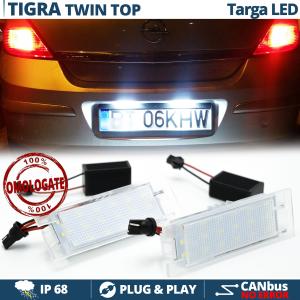 2 License Plate FULL LED for OPEL TIGRA TWIN TOP (04-09) | CANBUS 18 LEDS 6.500K White ICE Plug & Play