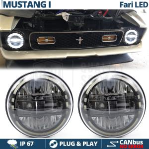 2 Phares LED 7" Pouces pour FORD MUSTANG MK1 | Phares Led King Kong Lumière Blanche Puissante 