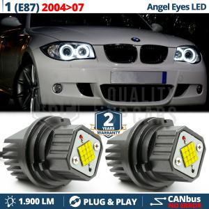 LED ANGEL EYES For BMW 1 SERIES E87 Until 2007 | White Parking Lights 80W CANbus ERROR FREE 