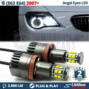 ANGEL EYES LED H8 Para BMW Serie 6 E63 E64 FACELIFT, desde 2007 | Luces Blancas 120W CANbus