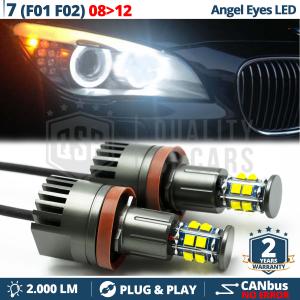 H8 LED ANGEL EYES For BMW 7 Series F01 F02, TO 2012 | White Parking Lights 120W CANbus