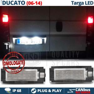 2 License Plate Full Led CANbus for Fiat Ducato 3 | 18 Leds 6.500K Ice White, Plug & Play