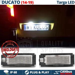 2 License Plate Full Led CANbus for Fiat Ducato 4 | 18 Leds 6.500K Ice White, Plug & Play