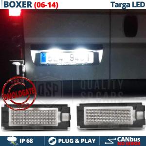 2 Luci Targa LED Per Peugeot Boxer 2, Omologate | Placchette CANbus Luce Bianca 6500K NO Errori