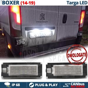 2 Placchette Luci Targa LED Per Peugeot Boxer 3, Omologate | CANbus Luce Bianca 6500K NO Errori