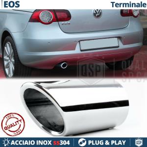TERMINALE di Scarico Sportivo per VW EOS in ACCIAIO Inox Cromato | Ad Incastro Plug & Play