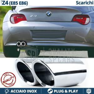 2 pcs EXHAUST TIPS for BMW Z4 E85, E86 Chromed Stainless STEEL | PLUG & PLAY Installation
