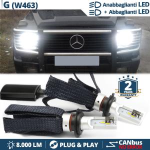 H4 LED Kit für MERCEDES G KLASSE W463 Abblendlicht + Fernlicht | 6500K Weiss Eis 8000LM CANbus