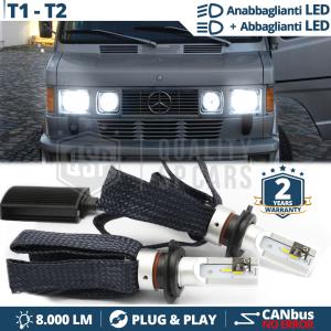 H4 LED Kit für MERCEDES T1, T2 Abblendlicht + Fernlicht | 6500K Weiss Eis 8000LM CANbus
