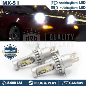 H4 Led Kit für MAZDA MX-5 Abblendlicht + Fernlicht 6500K 8000LM | Plug & Play CANbus