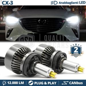 LED Kit H11 for MAZDA CX-3 Low Beam LED Bulbs CANbus | 6500K White ICE 12000LM