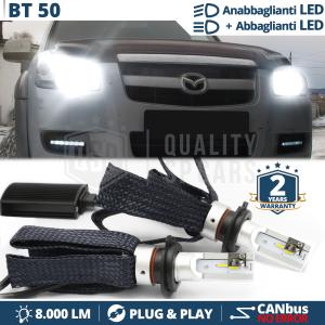 H4 LED Kit für MAZDA BT-50 Abblendlicht + Fernlicht | 6500K Weiss Eis 8000LM CANbus
