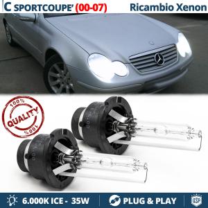 2x D2S Bi-Xenon Replacement Bulbs for MERCEDES C CLASS SportCoupé (CL 203) 00-07 | 6000K White 35W 