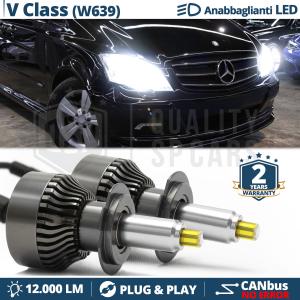 H7 LED Kit für Mercedes Classe V W639 10-13 Abblendlicht | Canbus LED Birnen 6500K 12000LM