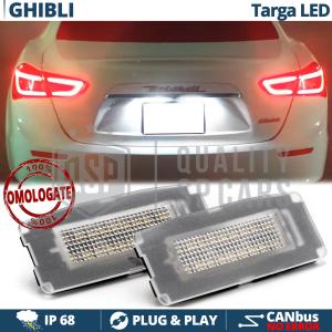 Éclairage Plaque Full LED pour Maserati Ghibli M157, CANbus | 18 LED 6.500k Blanc Pur
