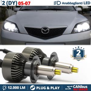 Kit LED H7 pour Mazda 2 DY 05-07 Feux de Croisement | Ampoules Led CANbus 6500K 12000LM
